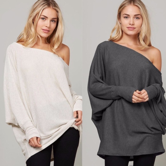 Bellanblue Tops - WENNDELYNN Off Shoulder Top  - OATMEAL